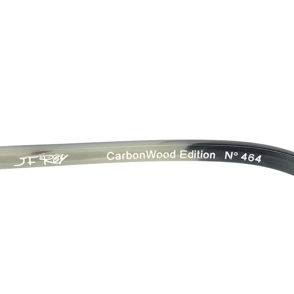 J. F. Rey Eyeglasses Frames JF2980 9520 Brown Wood Navy Blue Round 48-23-144